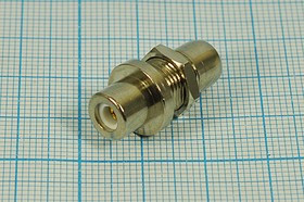 Переходник гнездо RCA на гнездо RCA на панель, № 10321 гн RCA-гн RCA \пан\Au\\флан М10\\переходник