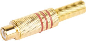 RP-410G, RCA JACK красный на кабель (металл)