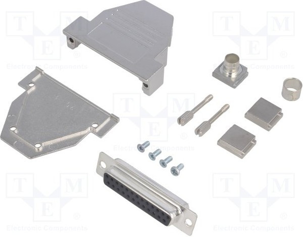 DCRP25-DMS-CF65, Разъем D-Sub; PIN: 25; вилка; "мама"; пайка; на провод; черный DCRP25-DMS-CF65, Разъем D-Sub; PIN: 25; вилка; "мама"; пайка; на провод; черный