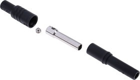 934096100, Black Female Banana Socket, 4 mm Connector, Screw Termination, 24A, Nickel Plating