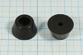 Ножка приборная 18x13,7, h-9,8/отверстие 3.5x6, пластик, NF-013