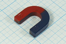 Магнит подкова ( U-образный) 13573 магнитU 30,0x30,0x 7(s8x7)\U-образный\ \фер\\кр/син