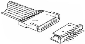 95735-116LF, FFC &amp; FPC Connectors 16P SINGLE ROW HDR VERTICAL POLARIZED