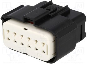 MX-19418-0038, Разъем прямоугольный, MX150L, вилка, "мама", 18-22AWG, PIN 12