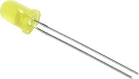 L-7113YD (L-53YD), Светодиод желтый 60° d=5мм 20мКд 588нМ