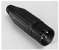 AAA3MBZ, XLR Connectors 3 PIN MALE SILVER BLACK METAL HANDLE