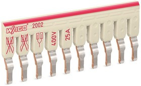 2002-480, Перемычка, для использования с клеммными колодками на DIN-рейку WAGO серий 2000, 2003 и 2022 2002-480, Перемычка, для использования с клеммными колодками на DIN-рейку WAGO серий 2000, 2003 и 2022