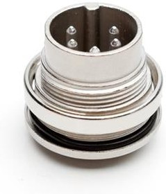 C091 31C005 100 2, Circular DIN Connectors Plug 5 Pin Rear MT solder