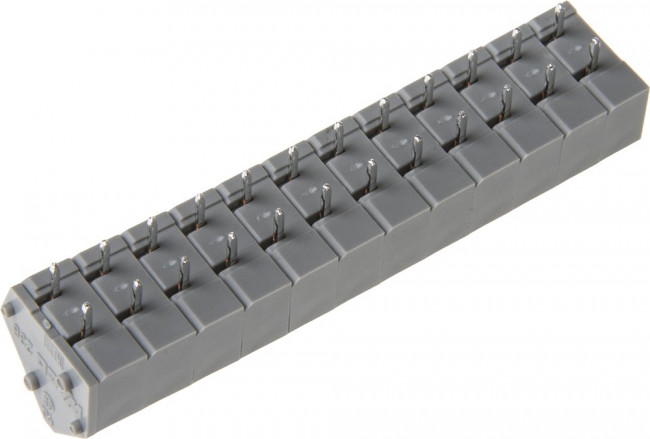 236-412, Клеммная колодка 250В 12-полюсная Серая