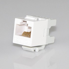 HYC-K28211, Розетка Keystone 8P8C (RJ-45) CAT.6, белая (PUNCH DOWN)