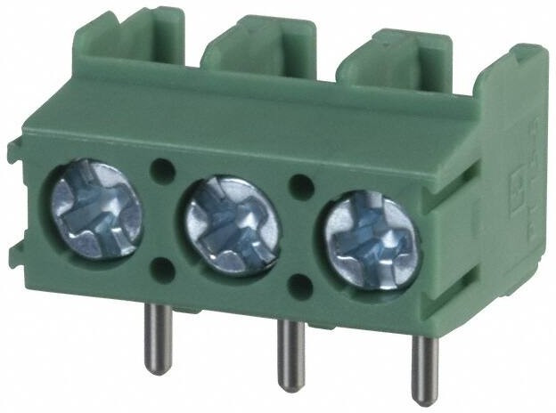 PCB terminal, 3 pole, pitch 5 mm, AWG 26-14, 17.5 A, screw connection, green, 1935323 PCB terminal, 3 pole, pitch 5 mm, AWG 26-14, 17.5 A, screw connection, green, 1935323