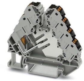 Potential distributor, push-in connection, 0.14-2.5 mm², 2 pole, 17.5 A, 4 kV, black/gray, 3270158