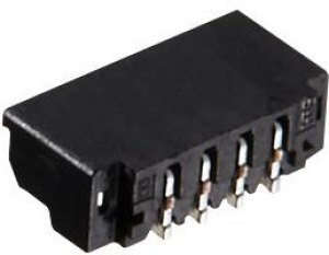 DF52-4S-0.8H(21), 1x4P 4P 1 0.8mm 4 40~+85 Surface MountRight Angle SMD,P=0.8mm,Surface MountRight Angle Wire To Board / Wire To Wire Conne