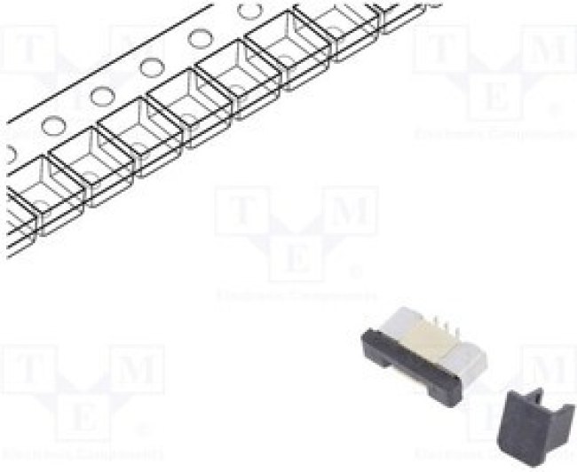 DS1020-08-6VBT11-R, Разъем: FFC (FPC); вертикальный; PIN: 6; ZIF; SMT; 500мА; луженые DS1020-08-6VBT11-R, Разъем: FFC (FPC); вертикальный; PIN: 6; ZIF; SMT; 500мА; луженые