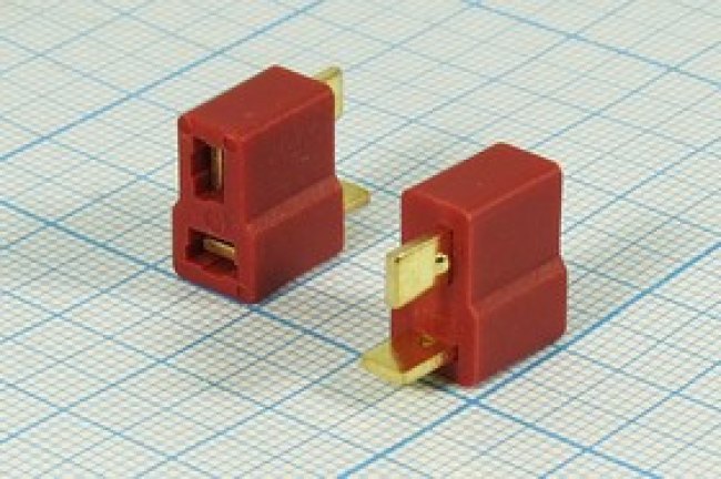 Разъем питания DC Deans-T розетка, 2C, на кабель, XT-F[Deans/T-PLug]