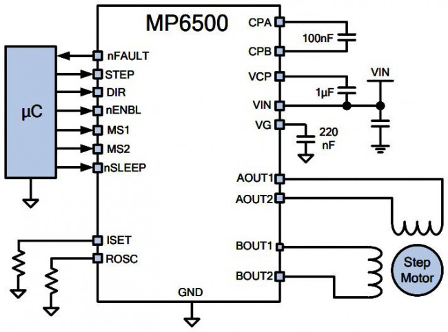 MP6500GU-P, Motor / Motion / Ignition Controllers &amp; Drivers 35V, 2.5A, Stepper M otor Driver