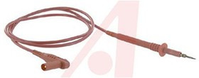 BU-4062-N-39-2, 4 mm Test lead With Spring Test Probe Male, 1kV, 20A, 1m Lead Length