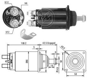 833, ZM833 Реле втягивающее (bo)