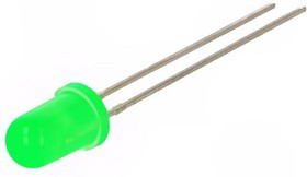 LTL2R3KG, LED; 5mm; green; 85?180mcd; 40°; Front: convex; 2.1?2.4V