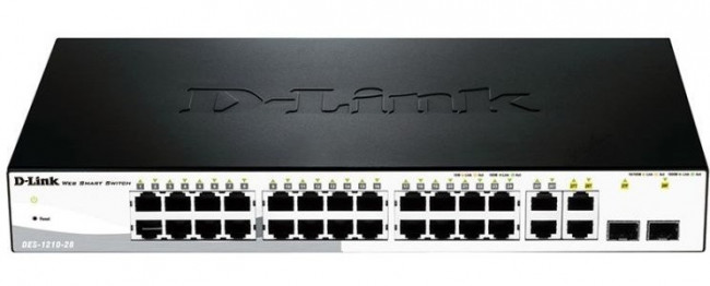 Коммутатор D-Link DES-1210-28/C2A, настраиваемый Коммутатор D-Link DES-1210-28/C2A, настраиваемый