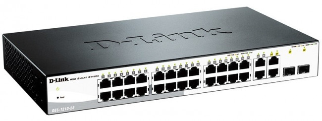 Коммутатор D-Link DES-1210-28/C2A, настраиваемый Коммутатор D-Link DES-1210-28/C2A, настраиваемый