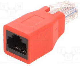 RJ45-CROSSPLUG, Адаптер, PIN 9, гнездо RJ45,клеммник, самозажимная клемма