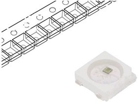 WS2812C, Программируемый светодиод; SMD; 5050,PLCC4; RGB; 5x5x1,6мм