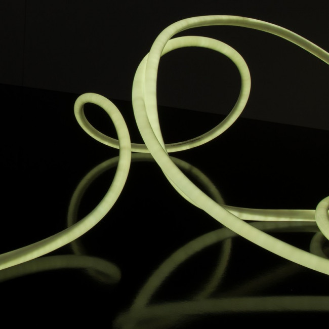 LS003 220V / Лента светодиодная Гибкий неон 9.6W 144Led 2835 IP67 16mm 6500K круглый холодный белый, 50 м