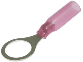 RV1.25-10 HST Red, Наконечник кольцевой изолированный RV1.25-10 HST, 19 А, 22-18 AWG, красный, латунь луженая