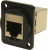 CP30225SM3B, Адаптер в линию, металлическая рамка черного цвета, RJ45, RJ45, Переходник, Встраиваемый в Линию