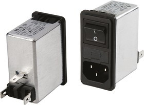 FN286-4-06, Filtered IEC Power Entry Module, IEC C14, General Purpose, 4 А, 250 В AC, 2-Pole Switch FN286-4-06, Filtered IEC Power Entry Module, IEC C14, General Purpose, 4 А, 250 В AC, 2-Pole Switch