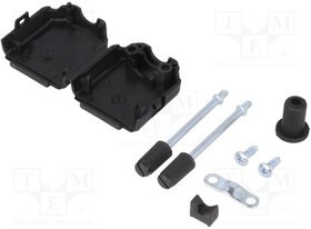 DPPK09-BK-RG-K, Корпус для разъемов D-Sub, D-Sub 9pin,D-Sub HD 15pin, прямой