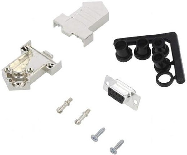 D45NT09-M-DMS-K, D-Sub; PIN: 9; plug; female; soldering; for cable; black