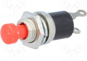 PS-03R, Переключатель: кнопочный, Пол: 2, SPST-NO, 3A/125ВAC, OFF-(ON)
