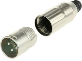 AAA3MZ, Cable Mount XLR Connector, Male, 3 Way, Silver Plating