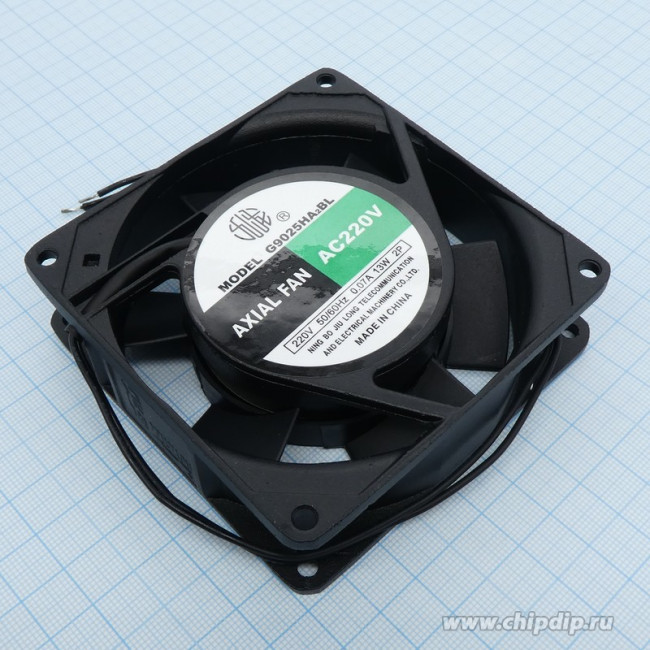 G9025HA2B, вентилятор 220В 92х92х25мм (аналог JA0925H2B, G9225HA2B) подшипник качения провода