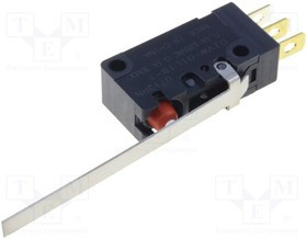D2VW-01L1B-1, Микропереключатель SNAP ACTION; с рычагом; SPDT; 0,1A/125ВAC