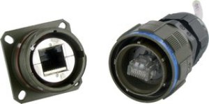RJFTV21RAN, Female Ethernet Connector, Flange Mount, Cat5e RJFTV21RAN, Female Ethernet Connector, Flange Mount, Cat5e