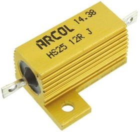 HS25 12R J, Wirewound Resistors - Chassis Mount 25W 12 Ohms 5%