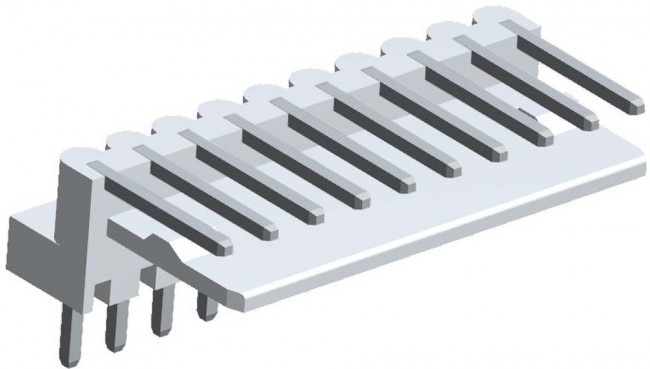 22-05-1102, Conn Wire to Board HDR 10 POS 2.5mm Solder RA Thru-Hole Mini-Latch Bag