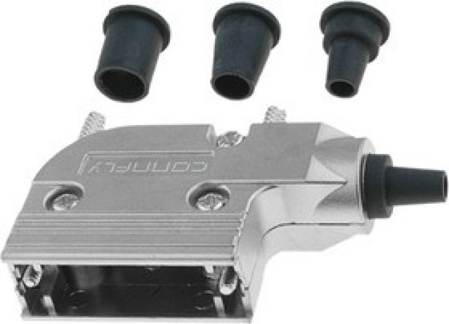 DS1047-01-25, Корпус к разъему 25 pin D-SUB металл угловой DS1047-01-25, Корпус к разъему 25 pin D-SUB металл угловой