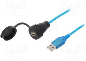 1310-1018-04, Кабель / адаптер, гнездо USB A,вилка USB A, 1310, USB 2.0, IP67