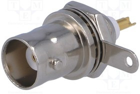 BNC-006-T, Гнездо, BNC, "мама", пайка, на панель, тефлон, Класс: стандартный