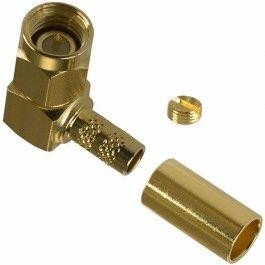 132239RP, RF Connectors / Coaxial Connectors SMA RA CRMP PLUG RG 8X LMR240 REV POL
