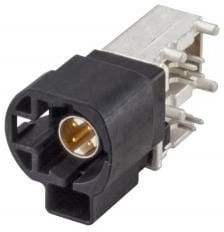 99S20D-40MA5-A, RF Connectors / Coaxial Connectors Right Angle Plug PCB w/Housing T&amp;R Black