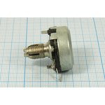 Резистор переменный, поворотный 22кОм, линейность А, ширина 28мм, вал и размеры ВС-2, СП-II