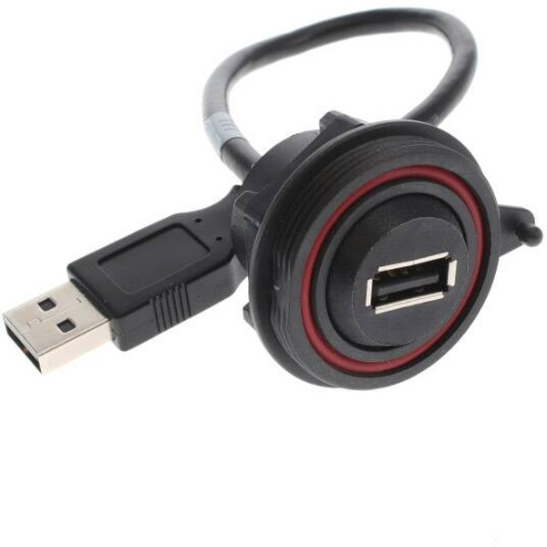 SCRUS-17-G-00.25-AMS-AM, Panel Mount, Socket Type A IP68 USB Connector
