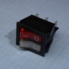 SWR 2101-1B3 W+R/B IRS, Переключатель клавишный с подсветкой