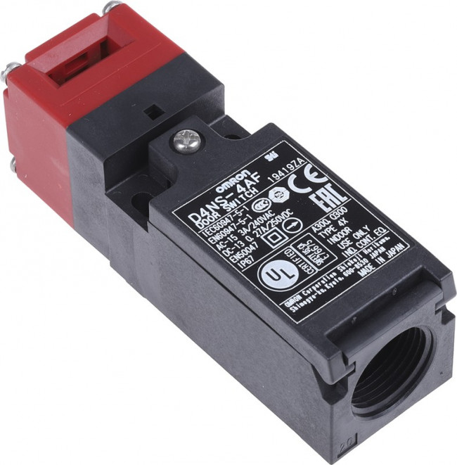 D4NS4AF, Safety Door Switch, 1NO + 1NC, IP67