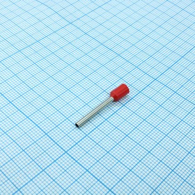 E1518 RED, (Наконечник для провода), Наконечник для провода 1,5 мм2 L=18 мм